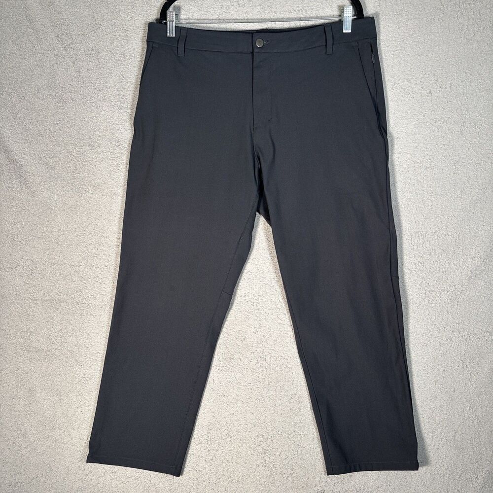 Lululemon Men's Size 36 Pants Fit 37x25 Short In Seam ABC Chino Pants Navy Blue